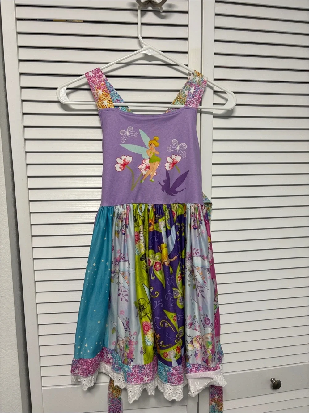 Purple Tinkerbell-Inspired Girls' Sleeveless Dress